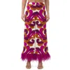 Trina Turk Short Weekend Printed Feather Trim Pant In Purple