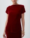 Trina Turk Sintha Silk-blend Top In Burgundy