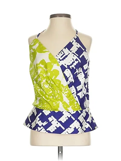Pre-owned Trina Turk Sleeveless Blouse In Blue