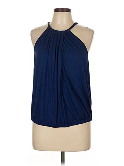 Pre-owned Trina Turk Sleeveless Blouse In Blue