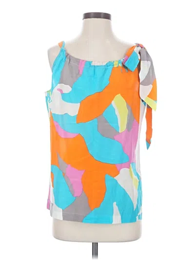Pre-owned Trina Turk Sleeveless Blouse In Blue