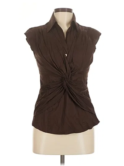 Pre-owned Trina Turk Sleeveless Blouse In Brown