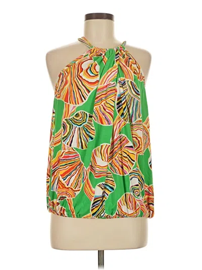 Pre-owned Trina Turk Sleeveless Blouse In Green