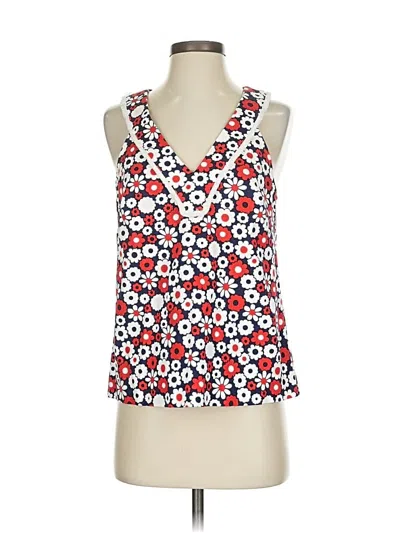 Pre-owned Trina Turk Sleeveless Blouse In Red