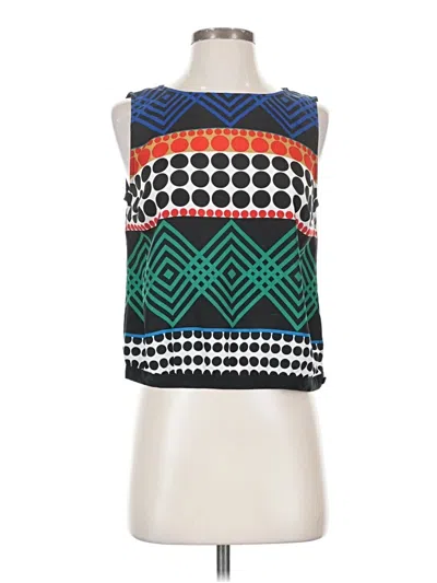 Pre-owned Trina Turk Sleeveless Blouse In Teal