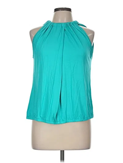 Pre-owned Trina Turk Sleeveless Blouse In Teal