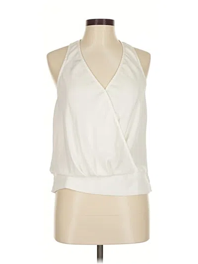 Pre-owned Trina Turk Sleeveless Blouse In White
