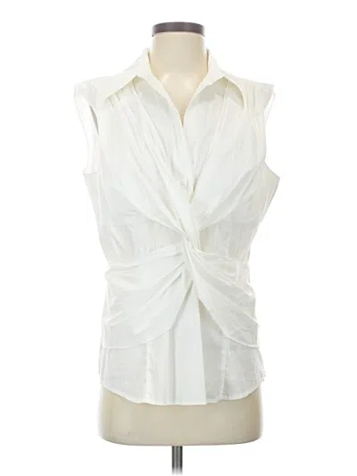 Pre-owned Trina Turk Sleeveless Blouse In White