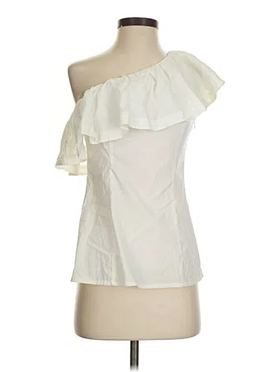 Pre-owned Trina Turk Sleeveless Blouse In White