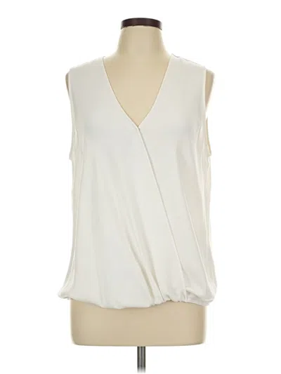 Pre-owned Trina Turk Sleeveless Blouse In White