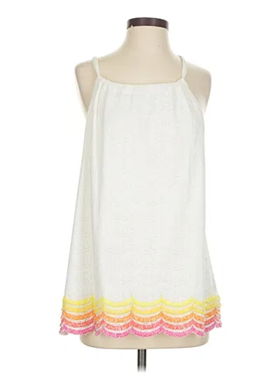 Pre-owned Trina Turk Sleeveless Blouse In White