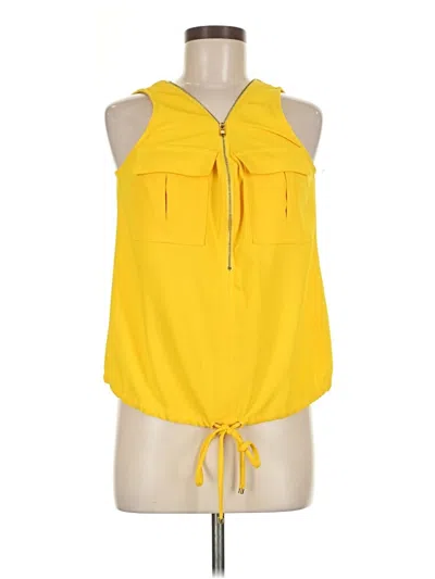 Pre-owned Trina Turk Sleeveless Blouse In Yellow