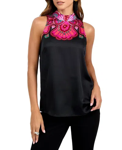 Trina Turk Sleeveless Loveage Top In Black