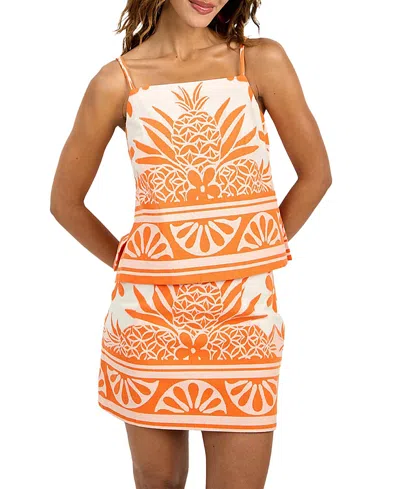 Trina Turk Sleeveless Marita Top In Orange
