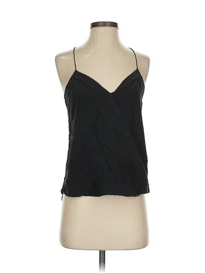 Pre-owned Trina Turk Sleeveless Silk Top Black Halter Neckline Tops