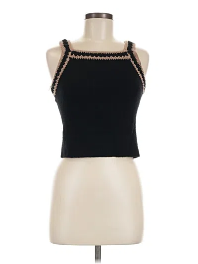 Pre-owned Trina Turk Sleeveless Top Black Halter Neckline Tops