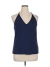 Trina Turk Sleeveless Top Blue Halter Neckline Tops In Blue