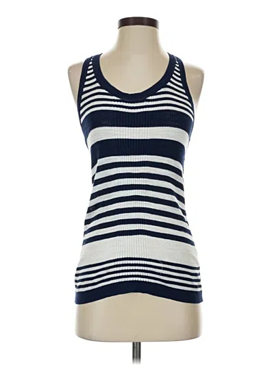 Pre-owned Trina Turk Sleeveless Top Blue Scoop Neck Tops