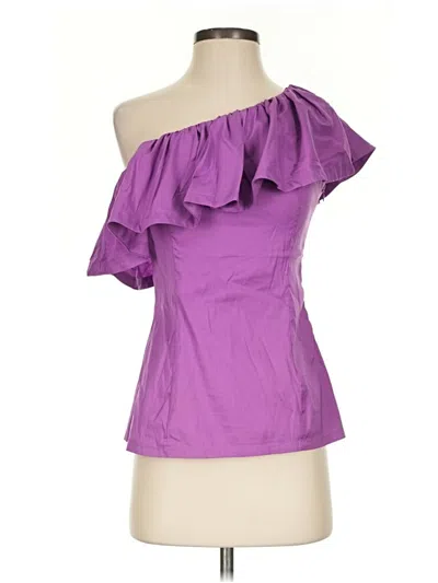 Pre-owned Trina Turk Sleeveless Top Purple One Shoulder Neckline Tops