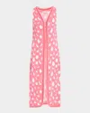 Trina Turk Slice Top In Coral Crushwhitewash