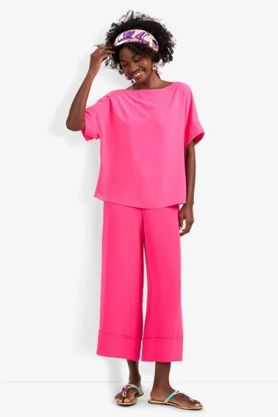 Trina Turk Sofie Georgette Top In Pink