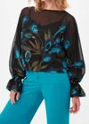 Trina Turk Soho Top In Black Multi In Multi