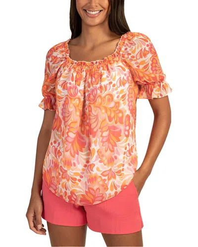 Trina Turk Sophia 2 Silk-blend Top In Yellow