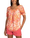 Trina Turk Sophia 2 Ruffled Top In Multi