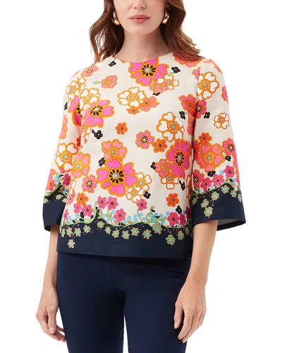 Trina Turk Sprig Border Top In Multi