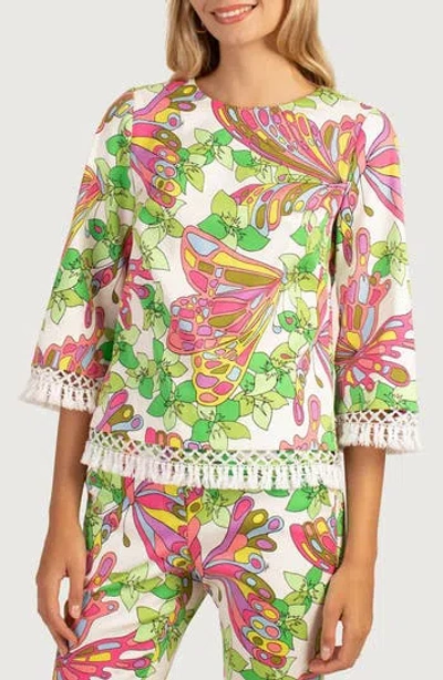 Trina Turk Sprig Top In White Multi
