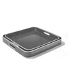 Trina Turk Square Trays With Rim, Set Of 2 In Gray