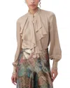 Trina Turk St. Marks 2 Silk-blend Top In Neutral