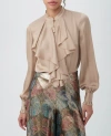 Trina Turk St. Marks 2 Silk-blend Top In Gold