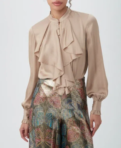 Trina Turk St. Marks 2 Silk-blend Top In Neutral