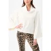 Trina Turk Staged Folded Neckline Top In White