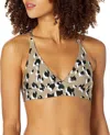 Trina Turk Standard Lynx Reversible Halter Bikini Top In Multi In Multi