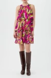 Trina Turk Stride Tiered Dress In Multi