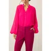 Trina Turk Strong Top In Fuschia In Radio City