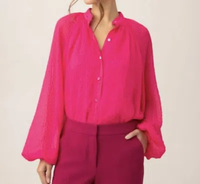 Trina Turk Strong Top In Fuschia In Radio City