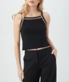 Trina Turk Suez Cami In Black/camel