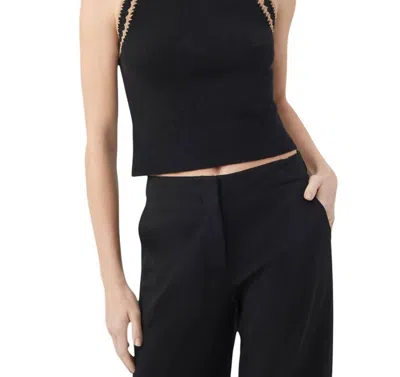 Trina Turk Suez Cami In Black/camel In Multi