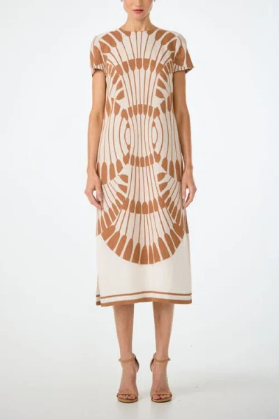 Trina Turk Sugarita Printed Midi T-shirt Dress In Neutral
