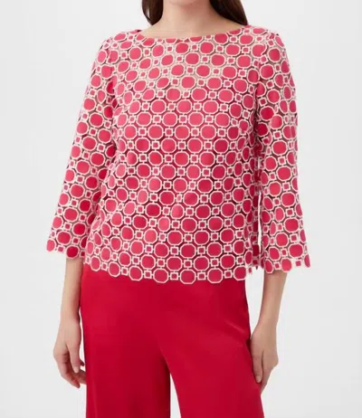 TRINA TURK SUN TOP IN PINK/WHITE