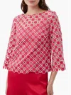 Trina Turk Sun Top In Red In Pink