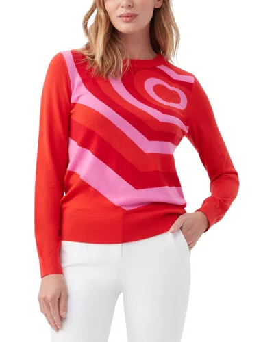 Trina Turk Sweetheart Wool Sweater In Multi