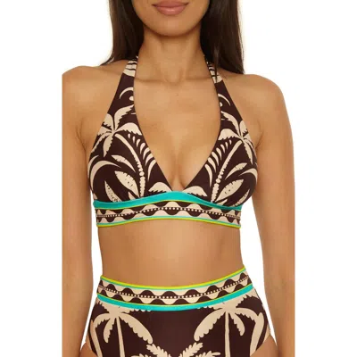 Trina Turk Syros Banded Halter Bikini Top In Multi