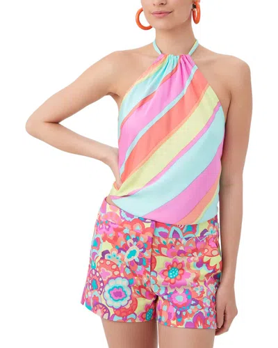 Trina Turk Tamika Silk-lined Top In Multi
