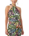 Trina Turk Tamika Reversible Tie-back Halter Top In Multi