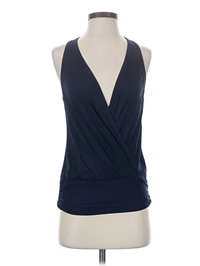Trina Turk Tank Top Blue Halter Neckline Tops