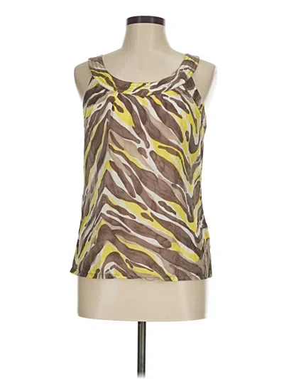 Pre-owned Trina Turk Tank Top Brown Strapless Neckline Tops